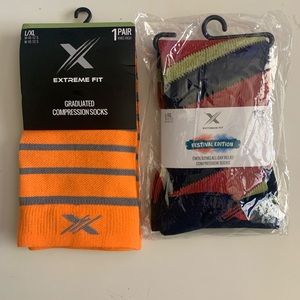 Extreme Fit Graduated Compression Socks L/XL (2 pair)